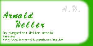 arnold weller business card